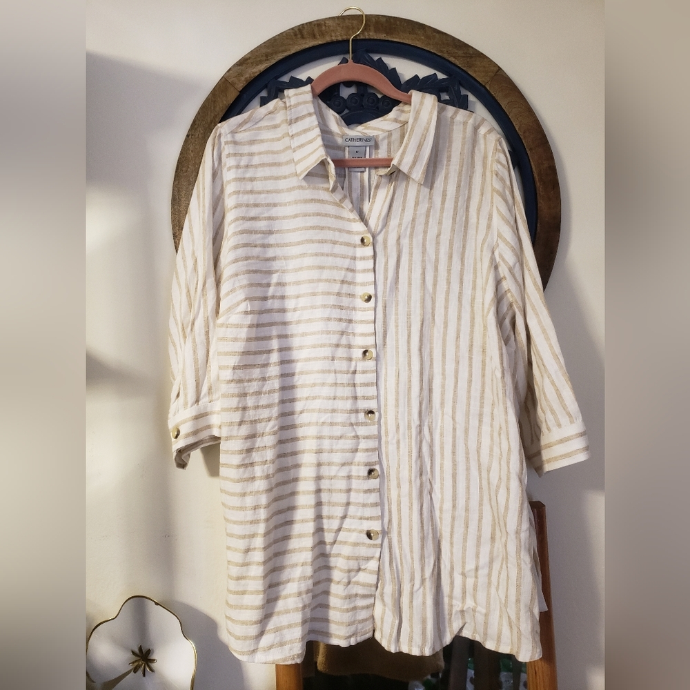 Linen botton down